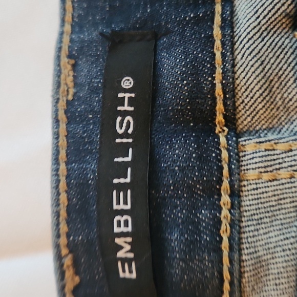 Embellish Distressed Blue Jeans for Men - Picture 5 of 8